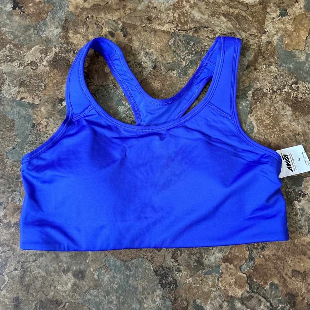 Avia Wirefree Sports Bra Women's Size Medium Blue Racerback Medium Support